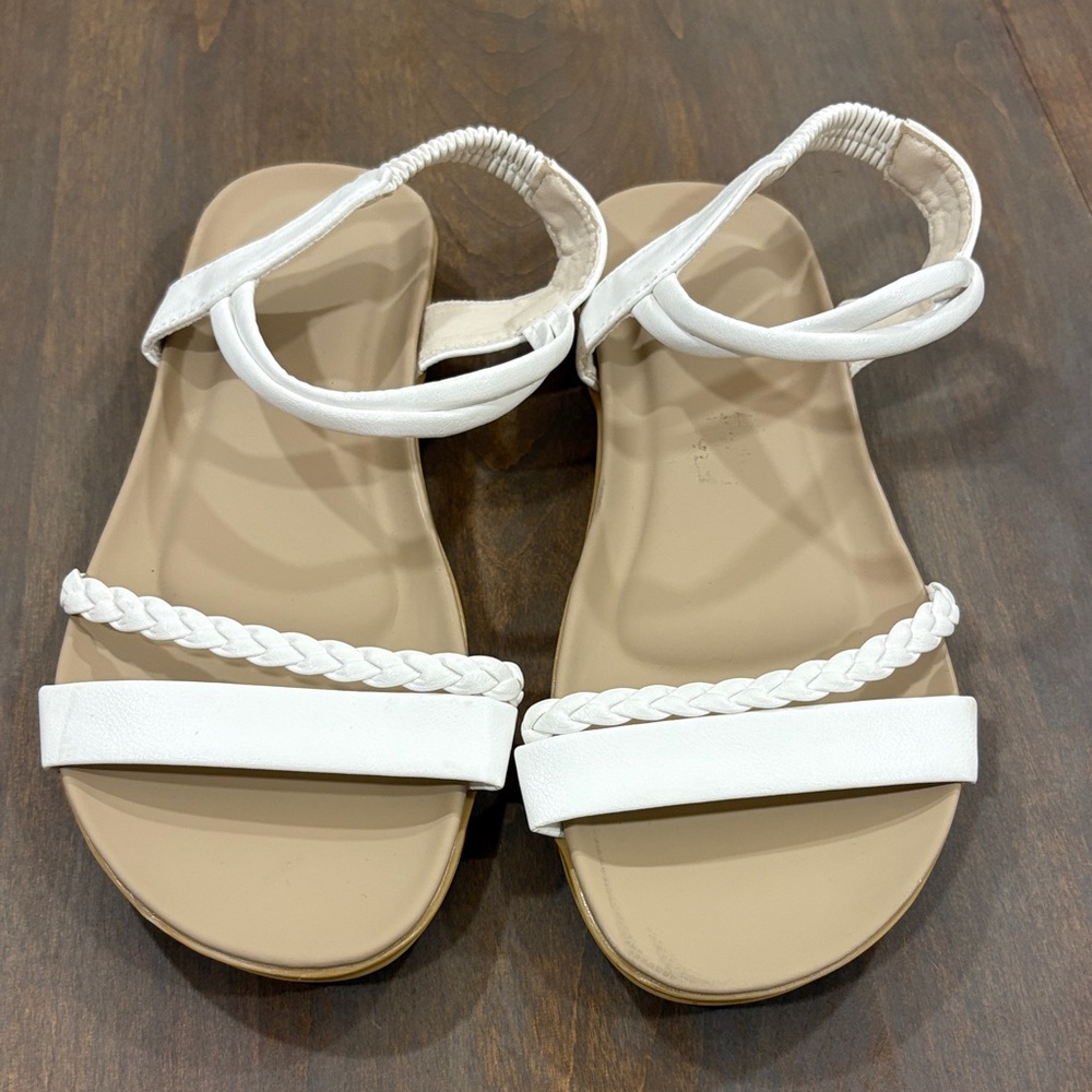 Strappy White Sandals